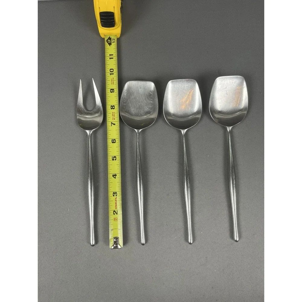 Lauffer DESIGN 3 Norway 4 Piece Serving Set: 1 Serving Fork 3 Serving Spoons